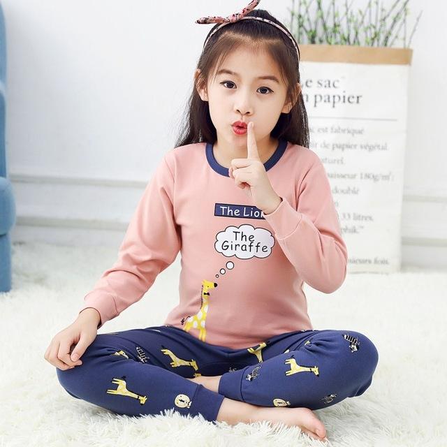 Winter Kids Pajamas Sleepwear Big Boys Girls Pajamas Sets 100-150cm Kids Clothes Nightwear Homewear Toddler Clothes Garcon Suits