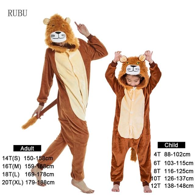 Kids Unicorn Pijama Adult Winter Pyjama Sleepwear For Women Boys Cartoon Homewear Onesie Kigurumi Pajamas Set Baby Girls Clothes