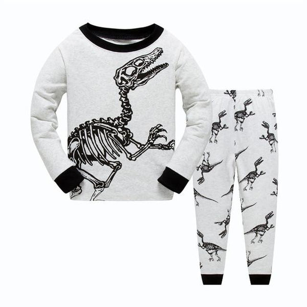 LUCKYGOOBO Kids Pajamas Set Boys Dinosaurs printing Sleepwear fashion pyjamas Set 2-7Y Children's Home pajamas Baby Boy Clothing