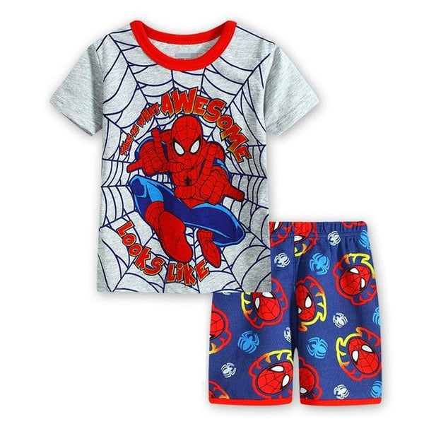 Hot Selling summer Baby Boys Toddler 2PCS Set Super Mario Sleepwear Nightwear Pajamas Set 2-7Y