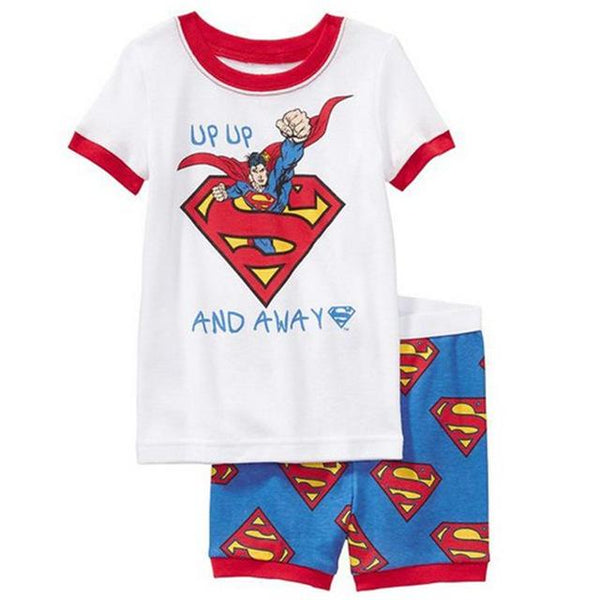 Hot Selling summer Baby Boys Toddler 2PCS Set Super Mario Sleepwear Nightwear Pajamas Set 2-7Y