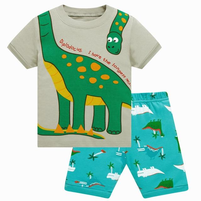 2019 Hot Summer Kids Pajamas Baby Boys Clothing Cartoon Costume Short Sleeve Pijamas children Sleepwear Pajamas Sets