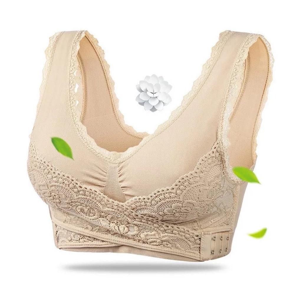 Gather Brassiere Sleeping Cross Anti-sagging Seamless Casual Sexy Underwear Side Buckles Women Bra