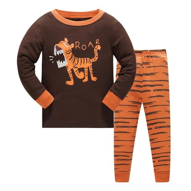 Girls Home Sleepwear Baby Kids Cotton Pajamas Set Children Cartoon Long Sleeve Pyjamas Clothing Sets Boys Casual Pijamas Set