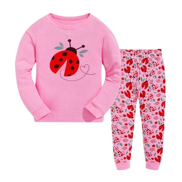 2019 Children Cartoon Pajamas Clothing Sets Girls Casual long-sleeved Blouse+pant two-piece Suit Set Boys Kids Sleepwear Sets