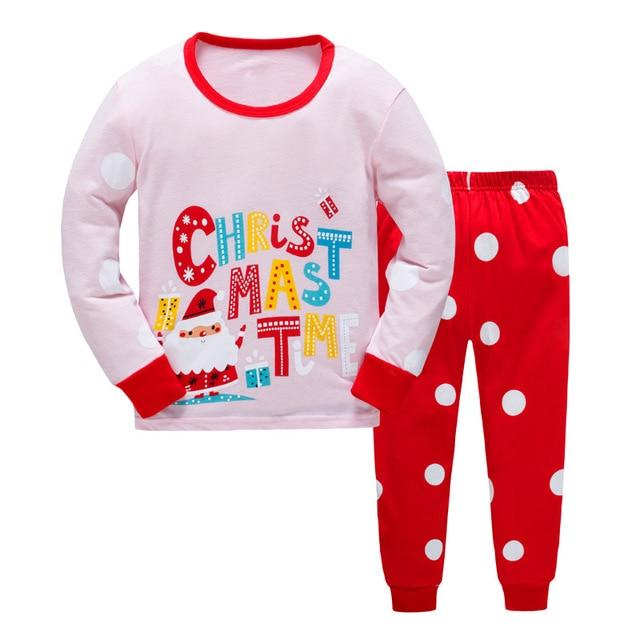 2019 Children Cartoon Pajamas Clothing Sets Girls Casual long-sleeved Blouse+pant two-piece Suit Set Boys Kids Sleepwear Sets