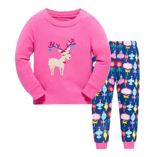 2019 Children Cartoon Pajamas Clothing Sets Girls Casual long-sleeved Blouse+pant two-piece Suit Set Boys Kids Sleepwear Sets