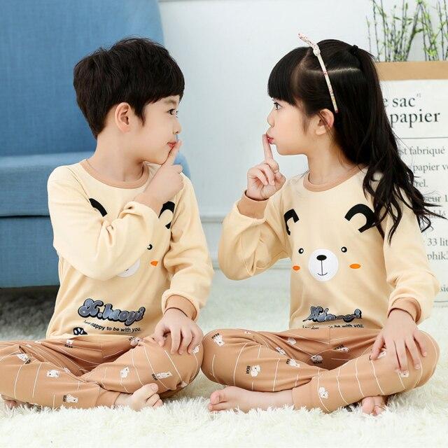 Kids Clothes Big Boys Girls Pajamas Sets Unicornio Pyjamas Kids Sleepwear Cotton Nightwear Homewear Cartoon Toddler Baby Clothes