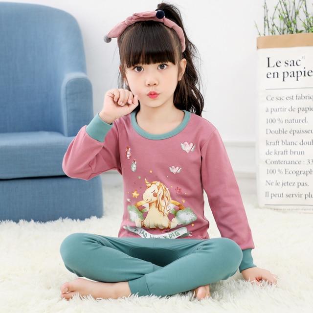 Kids Clothes Big Boys Girls Pajamas Sets Unicornio Pyjamas Kids Sleepwear Cotton Nightwear Homewear Cartoon Toddler Baby Clothes