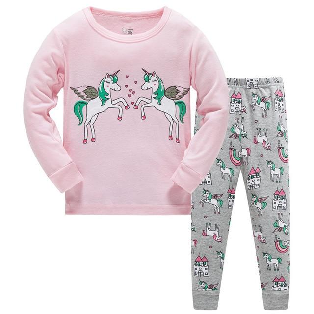 NEW 2019 girlys nightwear girls family christmas pajamas cartoon kids pajama sets,children sleepwear toddler baby pyjamas 3T-8T