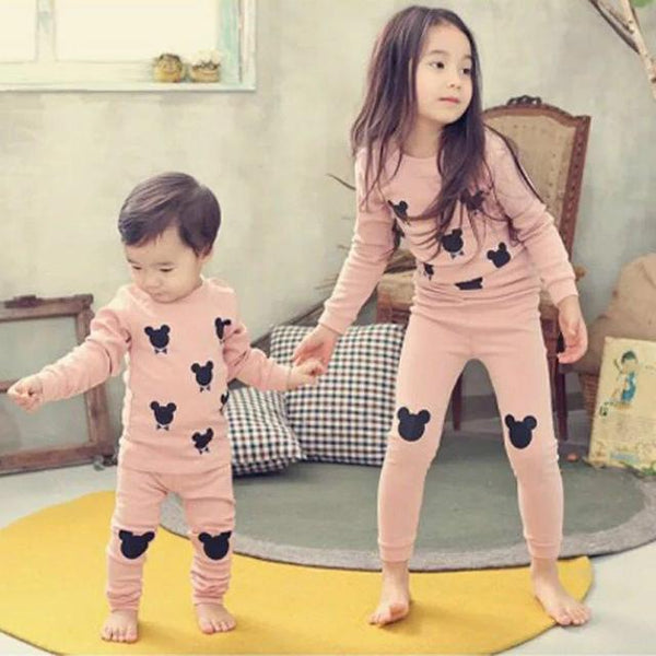 Children Pajamas set Boys Cartoon dinosaur Pyjamas girls cotton cute sleepwear Sets Children nightwear Family pajamas for kids