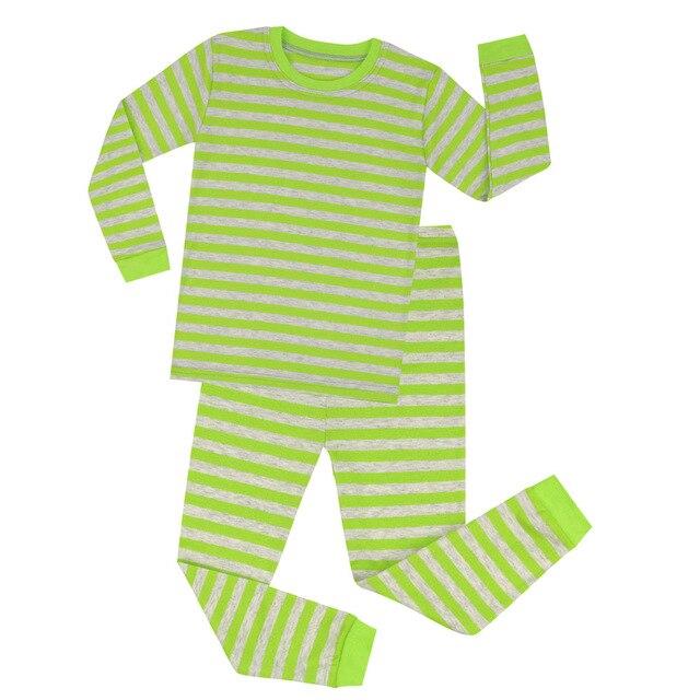 Cotton Baby Nightwear Children Gray and Black Stripes Pajama Sets Kids Pijamas for 1-8 Years Pijamas Infantil Boys Sleepwear