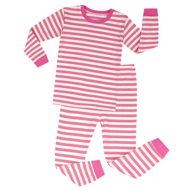 Cotton Baby Nightwear Children Gray and Black Stripes Pajama Sets Kids Pijamas for 1-8 Years Pijamas Infantil Boys Sleepwear