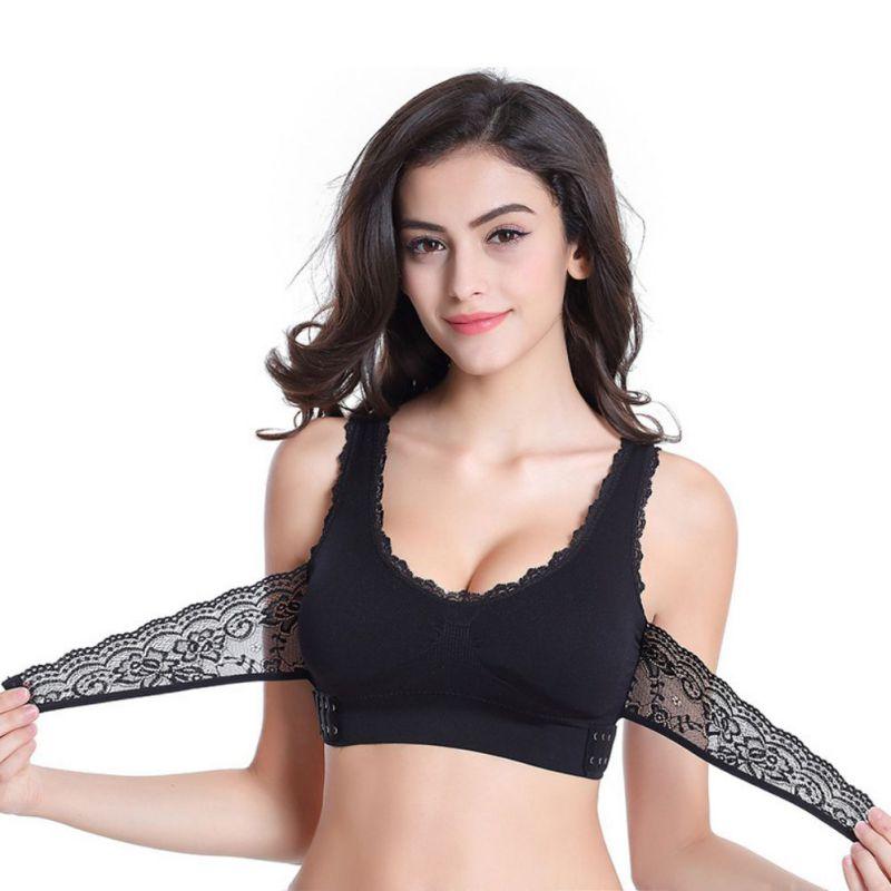 Seamless Push Up Vest Bra Women Underwear Soft Comfortable Wirefree Sleep Lace Bra