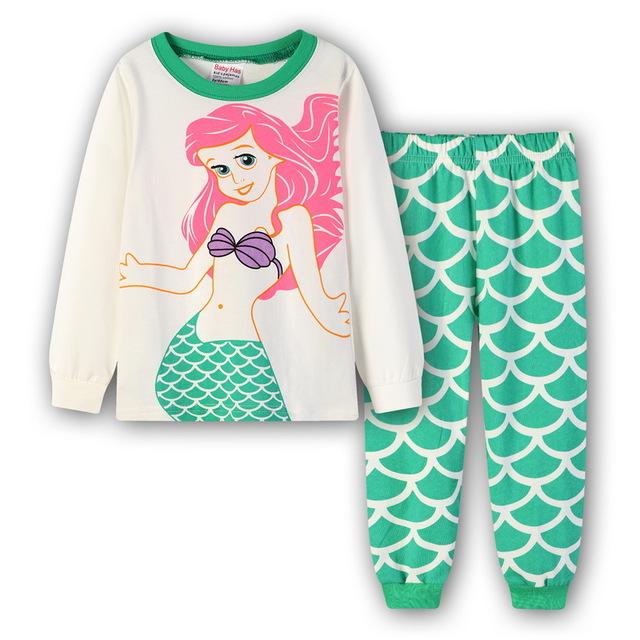 2-7 years old Girls kid pajama winter 2019 Children's pajamas sets home leisure girl Cartoon cute cotton Longsleeve Pyjamas HYL9