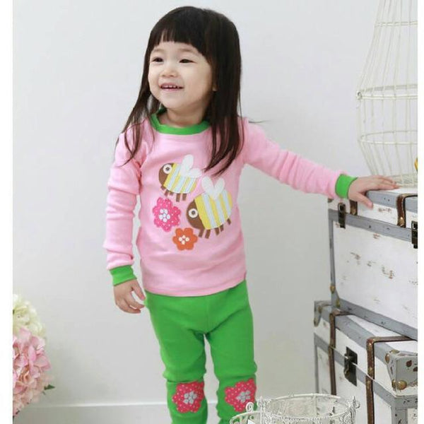 2-7 years old Girls kid pajama winter 2019 Children's pajamas sets home leisure girl Cartoon cute cotton Longsleeve Pyjamas HYL9
