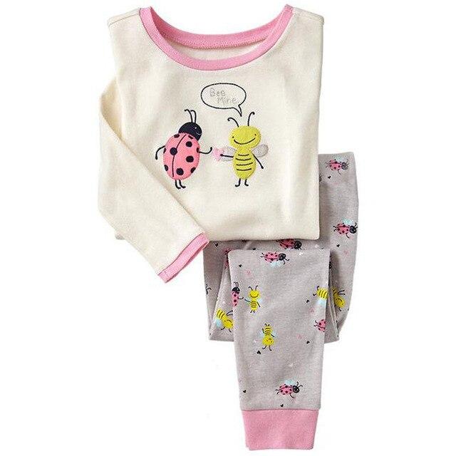 2-7 years old Girls kid pajama winter 2019 Children's pajamas sets home leisure girl Cartoon cute cotton Longsleeve Pyjamas HYL9