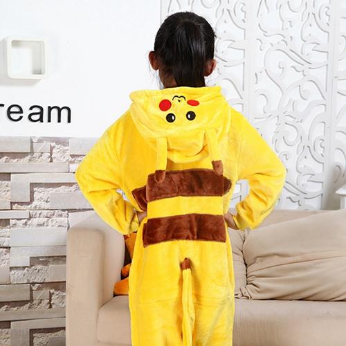 Kids Animal Pajama Unisex Boy Girl Cartoon Pyjama Minions Pikachu Unicorn Stitch Pijama Onesie Hoodie Sleepwear