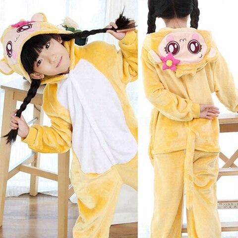 Kids Animal Pajama Unisex Boy Girl Cartoon Pyjama Minions Pikachu Unicorn Stitch Pijama Onesie Hoodie Sleepwear