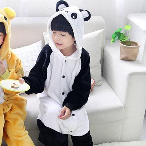 Kids Animal Pajama Unisex Boy Girl Cartoon Pyjama Minions Pikachu Unicorn Stitch Pijama Onesie Hoodie Sleepwear