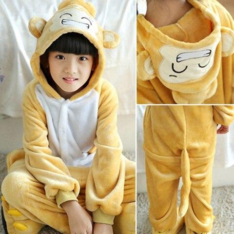 Kids Animal Pajama Unisex Boy Girl Cartoon Pyjama Minions Pikachu Unicorn Stitch Pijama Onesie Hoodie Sleepwear