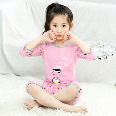 Summer Children's Pajamas Cartoon Pajamas For Girls Boys Short Sleeve T-shirt+Pants Pyjamas Sets Baby Clothes Kids Sleepwear