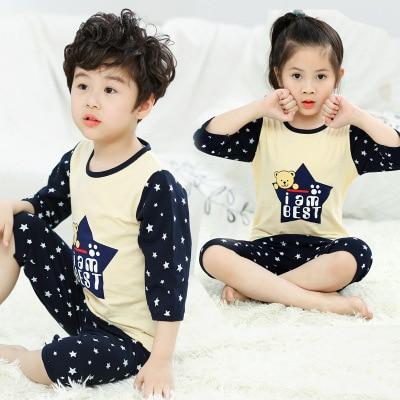 Summer Children's Pajamas Cartoon Pajamas For Girls Boys Short Sleeve T-shirt+Pants Pyjamas Sets Baby Clothes Kids Sleepwear