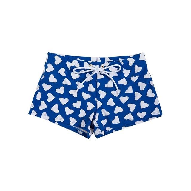 Summer Sexy Swimwear Men Swimming Briefs Trunks Beach Shorts Swimsuit Male Boxer Bathing Spa Suit Wear Lipstick Heart Printed