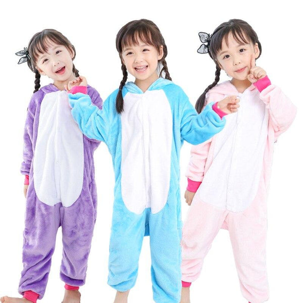 22 New Style Kids Pajamas Winter Flannel Animal Unicorn Pikachu Pegasus Cat Boys Girls Pajamas Onesie Children Sleepwear