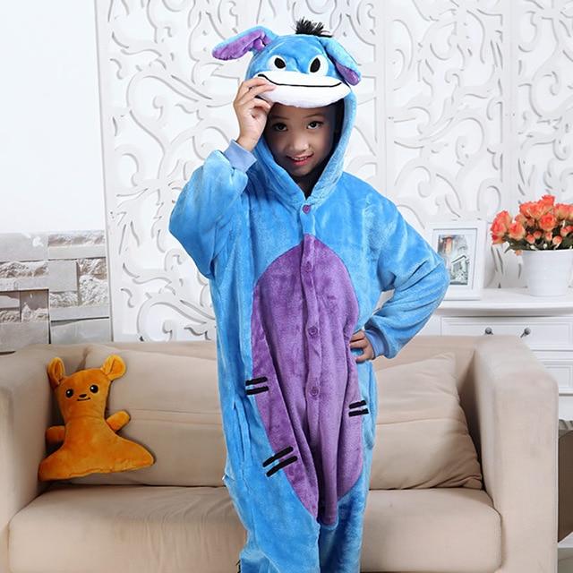 winter Kigurumi Children Pajamas Set Unicorn Hooded Animal Unicorn pajamas Stitch Kids Pajamas For Boys Girls Sleepwear Onesies