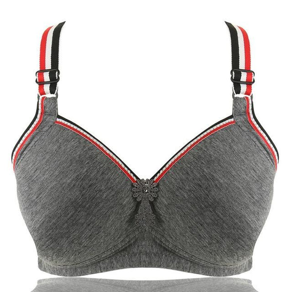 Wire Free Bras for Plus Size Women Full Coverage Comfortable Bra Heighten Side Back Brassiere Unlined Ladies Underwear