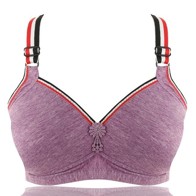 Wire Free Bras for Plus Size Women Full Coverage Comfortable Bra Heighten Side Back Brassiere Unlined Ladies Underwear