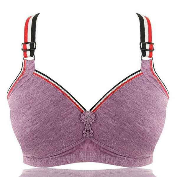 Wire Free Bras for Plus Size Women Full Coverage Comfortable Bra Heighten Side Back Brassiere Unlined Ladies Underwear