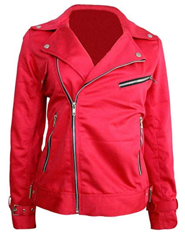 Real Women Red Leather Jacket Riverdale Southside Serpents Madelaine Petsch