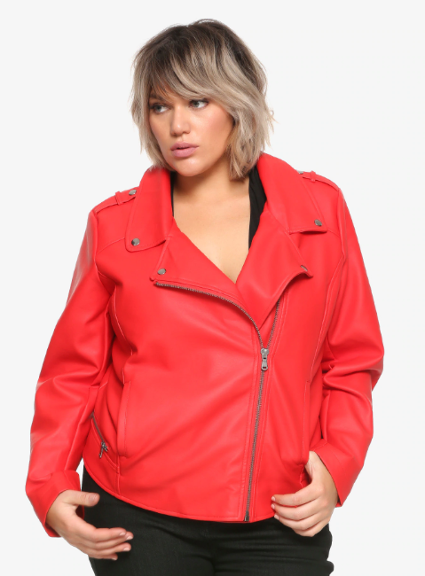 RIVERDALE CHERYL SOUTHSIDE SERPENTS FAUX LEATHER RED GIRLS JACKET PLUS SIZE HOT TOPIC EXCLUSIVE