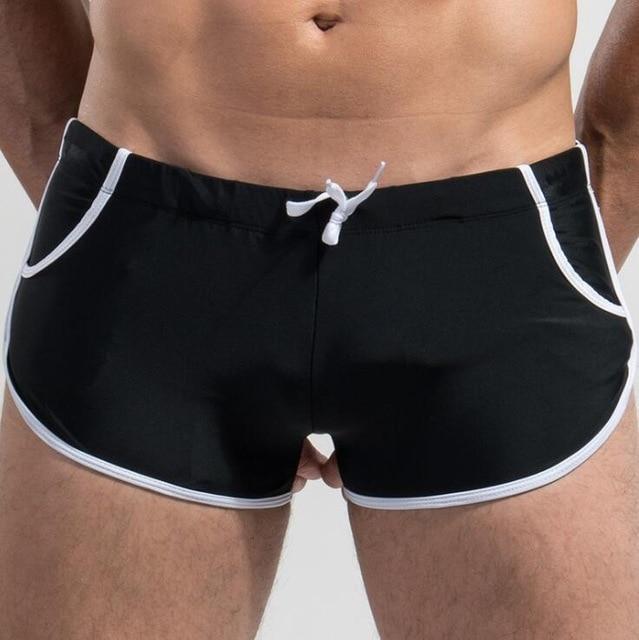 New Sexy Men Swimwear Trunks Male Quick Dry Board Shorts Boxer Swimsuits Boy Men's Sports Shorts Swim Briefs Plus Size Swimming