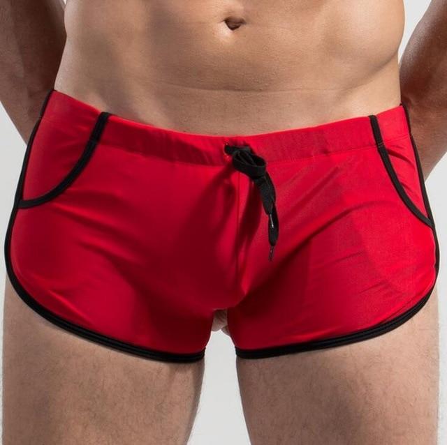 New Sexy Men Swimwear Trunks Male Quick Dry Board Shorts Boxer Swimsuits Boy Men's Sports Shorts Swim Briefs Plus Size Swimming