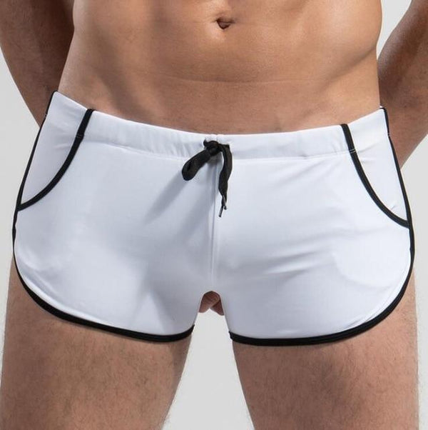 New Sexy Men Swimwear Trunks Male Quick Dry Board Shorts Boxer Swimsuits Boy Men's Sports Shorts Swim Briefs Plus Size Swimming