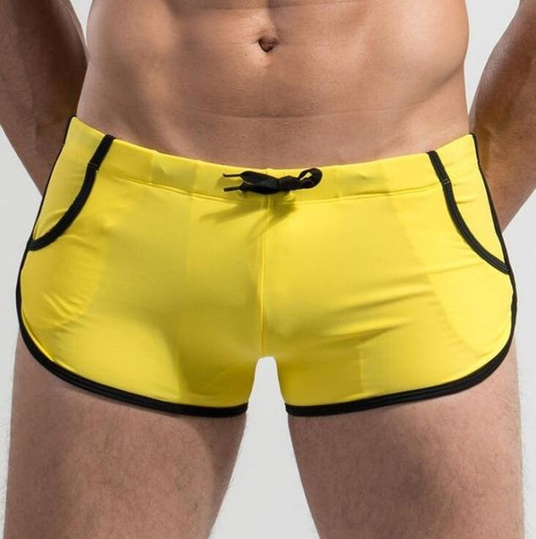 New Sexy Men Swimwear Trunks Male Quick Dry Board Shorts Boxer Swimsuits Boy Men's Sports Shorts Swim Briefs Plus Size Swimming