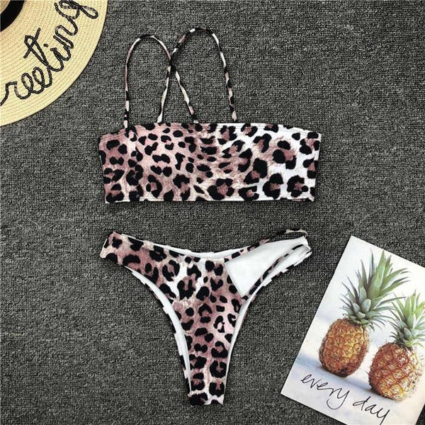 One shoulder thong bikinis 2019 mujer bathers High cut black swimwear women biquini Bandeau push up swimsuit female bathing suit