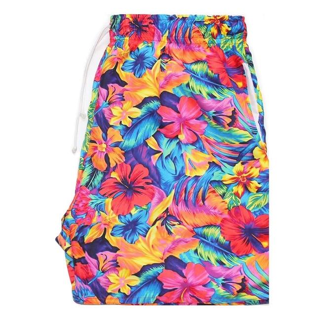 New Prints Beach Shorts For Man Breathable Surf Board Swimwear Quick Dry Swim Trunks Pants With Pocket Male Briefs Bathing Suit