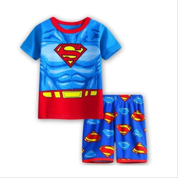 Hot Selling summer Baby Boys Toddler 2PCS Set Super Mario Sleepwear Nightwear Pajamas Set 2-7Y