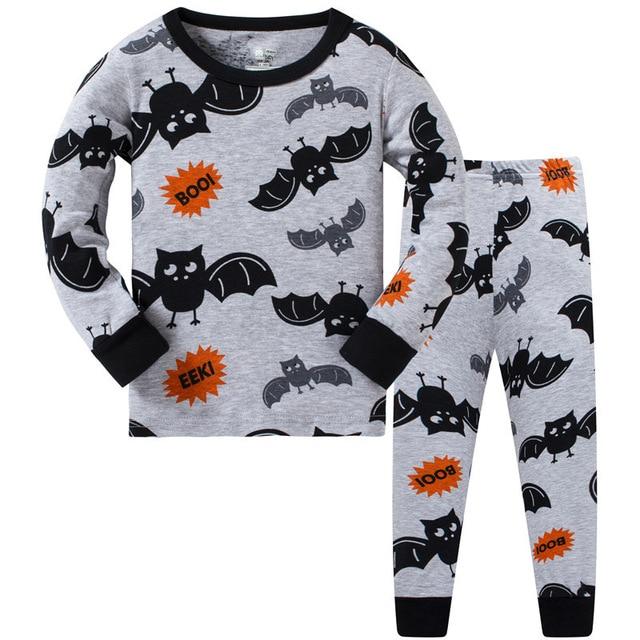 2019 New Cartoon Design Round Neck Boys Cotton Pajamas Set For Child kids long sleeve pyjamas Boys Pyjamas 3~8 Year