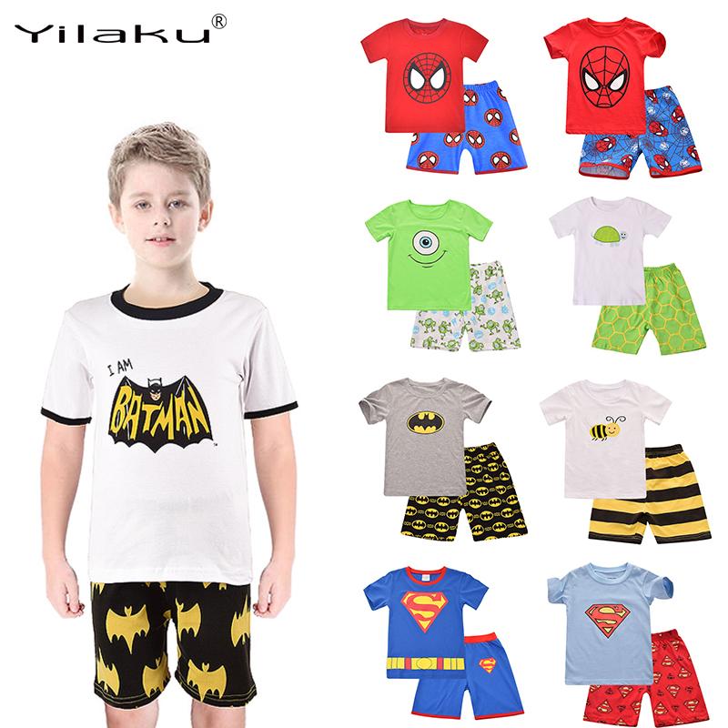 Yilaku pijama infantil boys cartoon Pajama Sets kids pyjamas boys  pyjamas enfant T-shirts+Shorts boy child clothing sets CF209