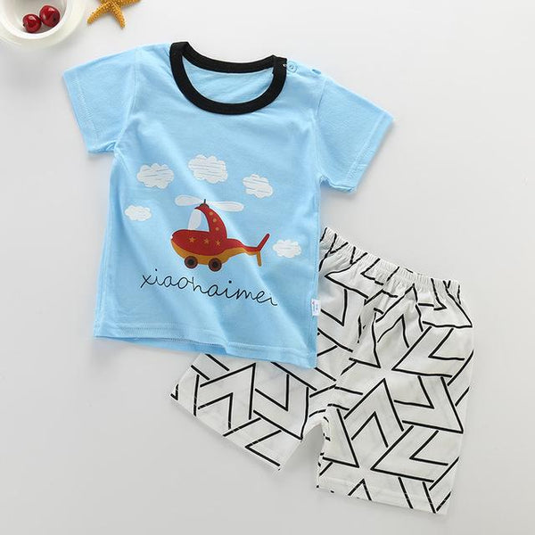 pyjamas kids cotton toddler cartoon children pajamas sets for baby girls boys short sleeve summer sleepwear pyjama enfant garcon