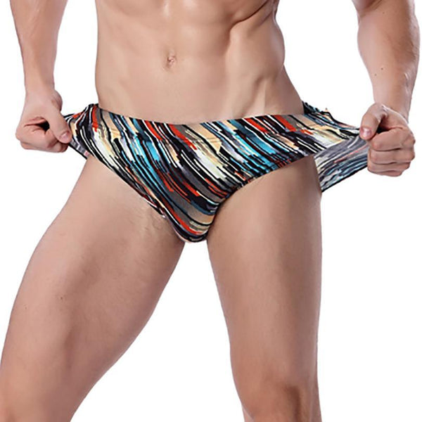 Men's Printed Swimsuit Running Beach Sexy Swimming Trunks Briefs  Shorts swimwear Underpants Bathing Maillot De Bain C1551