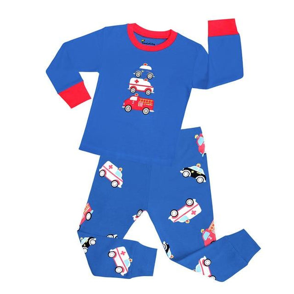 2018 new kids pajamas children sleepwear rocket pijamas for 1-8 years girls boys stripe nightwear cars airplane pjs baby pyjamas