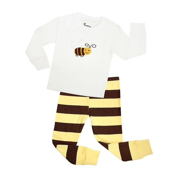 2018 new kids pajamas children sleepwear rocket pijamas for 1-8 years girls boys stripe nightwear cars airplane pjs baby pyjamas