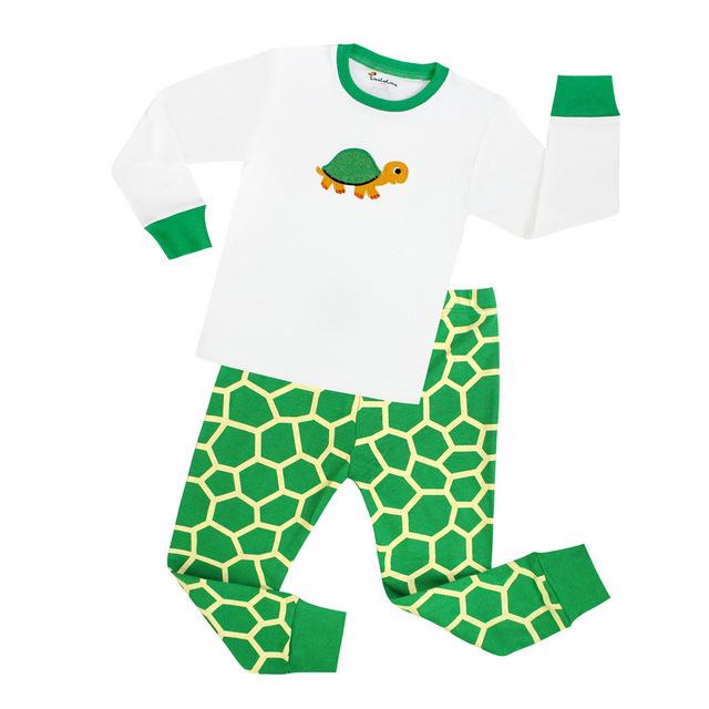 2018 new kids pajamas children sleepwear rocket pijamas for 1-8 years girls boys stripe nightwear cars airplane pjs baby pyjamas