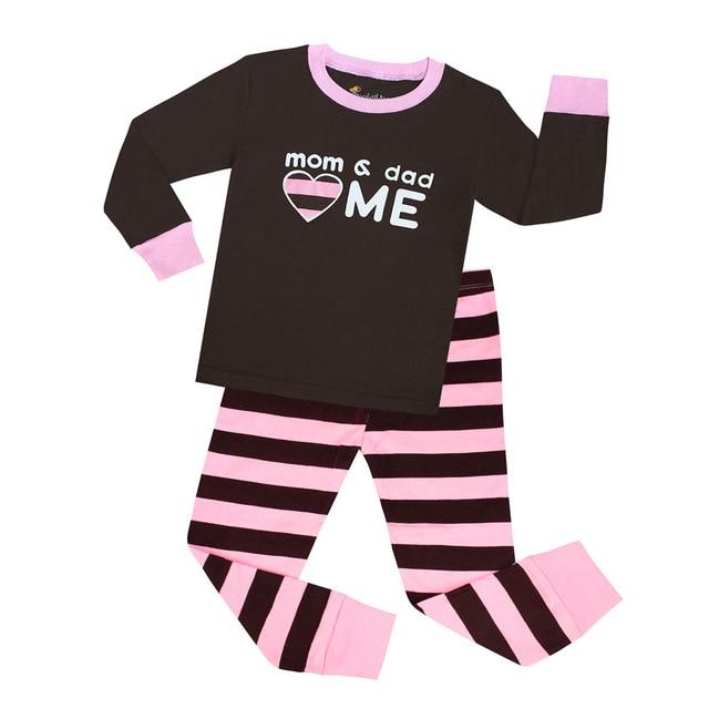 2018 new kids pajamas children sleepwear rocket pijamas for 1-8 years girls boys stripe nightwear cars airplane pjs baby pyjamas